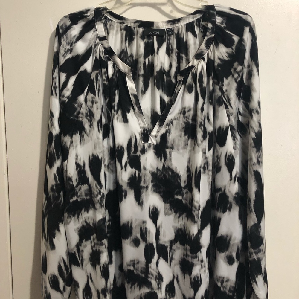 Black and Grey blouse.